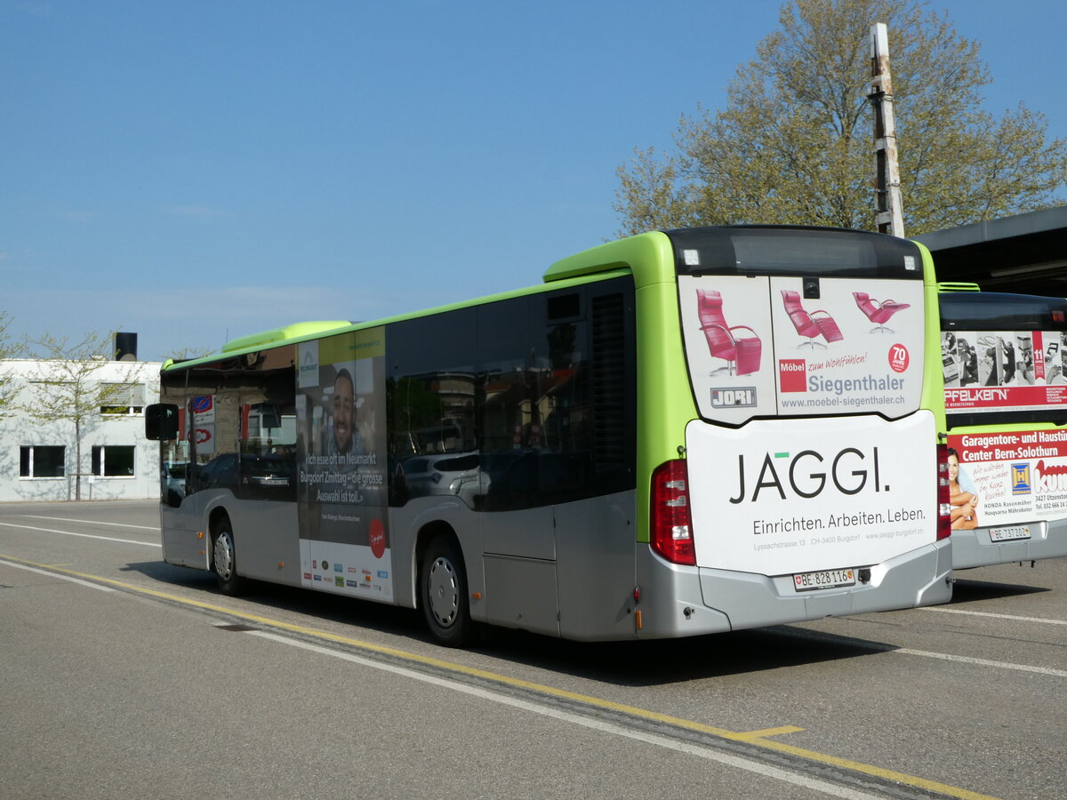 (235'093) - Busland, Burgdorf - Nr. 116/BE 828'116 - Mercedes am 4. Mai 2022 beim Bahnhof Burgdorf