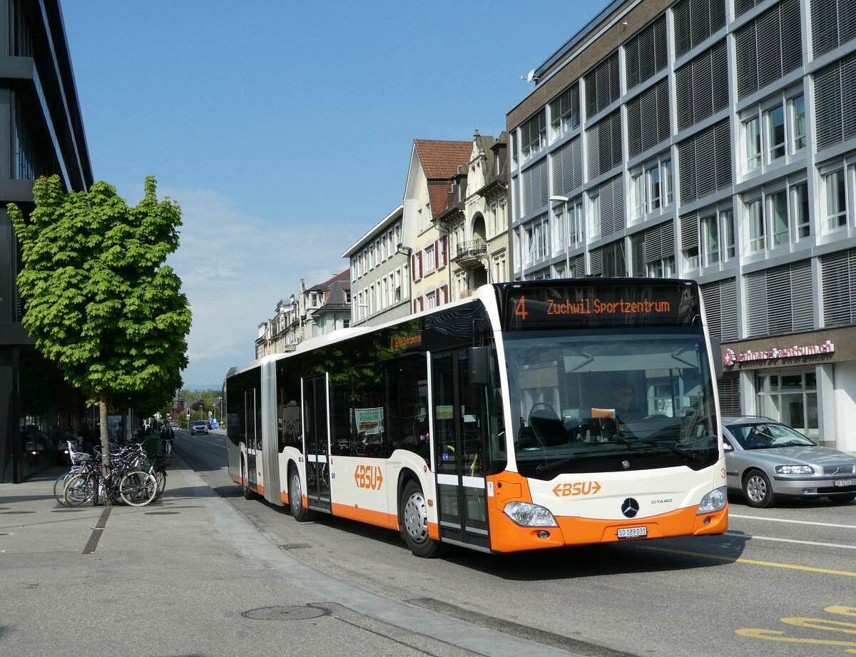 (235'114) - BSU Solothurn - Nr. 31/SO 189'031 - Mercedes am 4. Mai 2022 beim Hauptbahnhof Solothurn