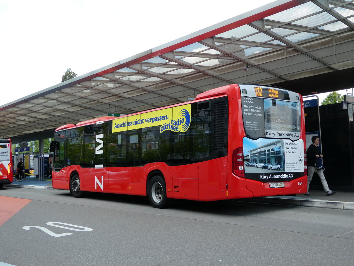 (235'147) - AHW Horgen - Nr. 654/ZH 726'103 - Mercedes am 4. Mai 2022 beim Bahnhof Horgen