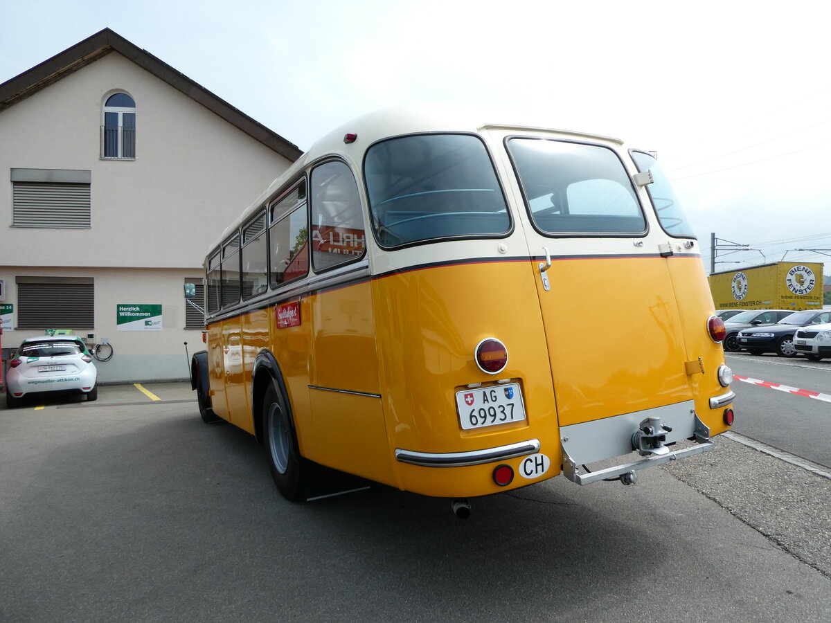 (235'378) - Blchlinger, Endingen - AG 69'937 - Saurer/Tscher (ex Dubach, Walde; ex Spescha, Andiast) am 7. Mai 2022 in Attikon, Wegmller