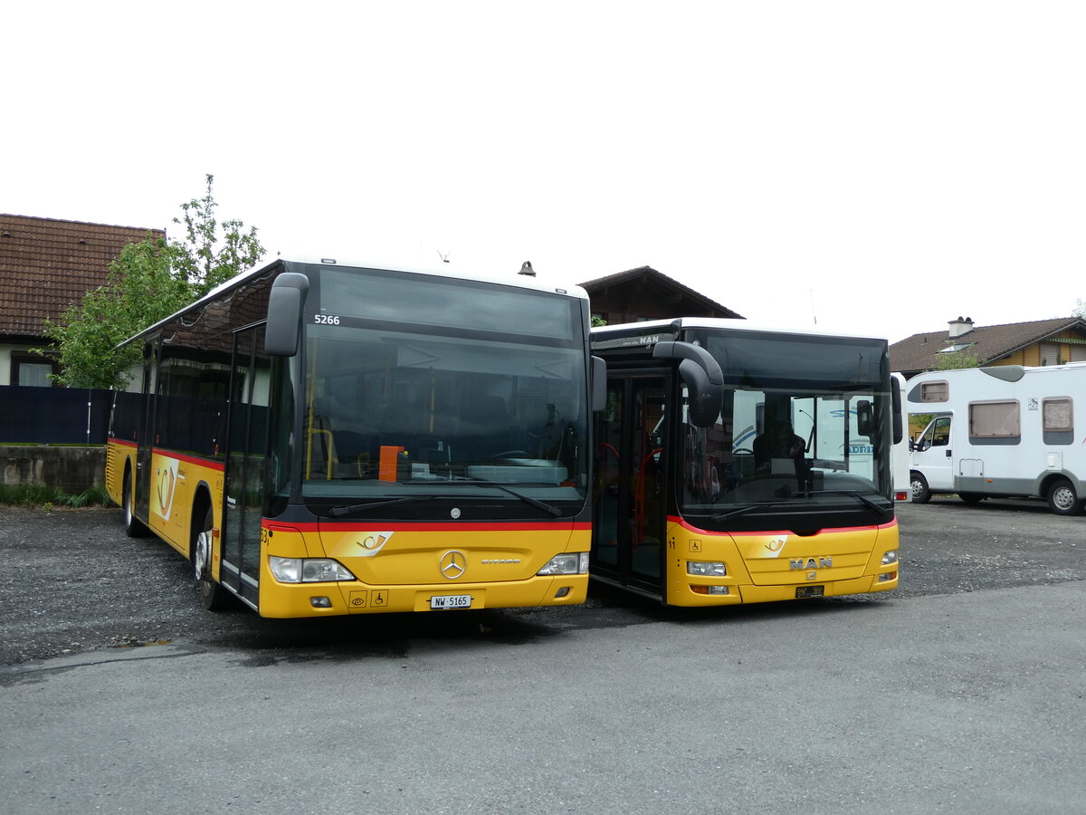 (235'458) - PostAuto Zentralschweiz - Nr. 53/NW 5165 - Mercedes (ex Nr. 32; ex Thepra, Stans Nr. 32) am 8. Mai 2022 in Sarnen, Garage