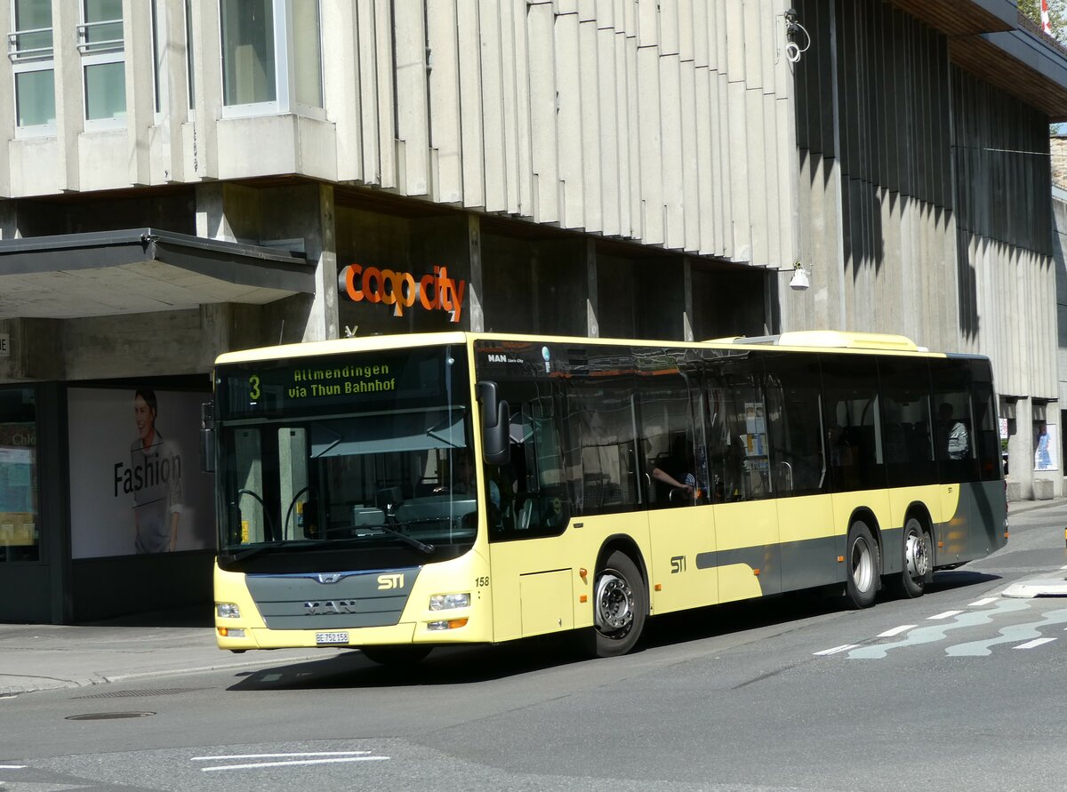 (235'515) - STI Thun - Nr. 158/BE 752'158 - MAN am 9. Mai 2022 in Thun, Marktgasse