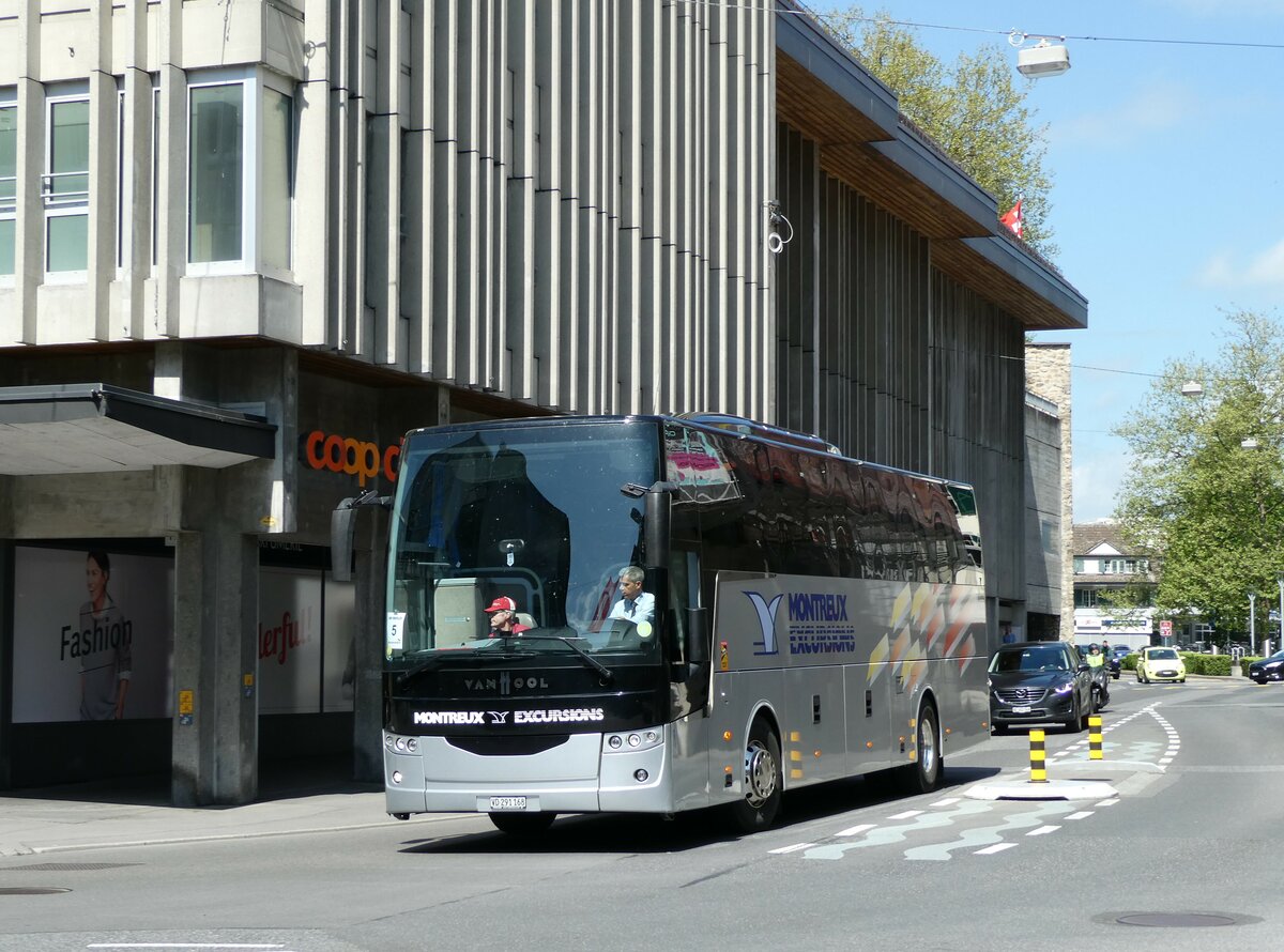 (235'532) - MOB Montreux - Nr. 1/VD 291'168 - Van Hool am 9. Mai 2022 in Thun, Marktgasse