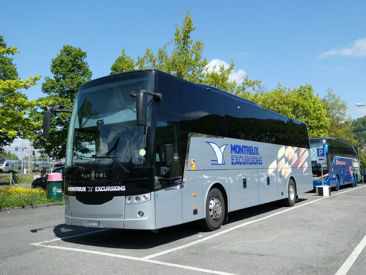 (235'536) - MOB Montreux - Nr. 1/VD 291'168 - Van Hool am 9. Mai 2022 in Thun, Seestrasse