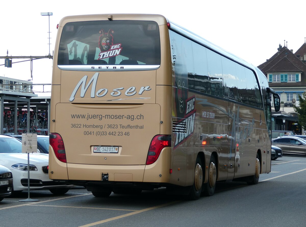 (235'538) - Moser, Teuffenthal - BE 142'017 - Setra am 9. Mai 2022 in Thun, CarTerminal