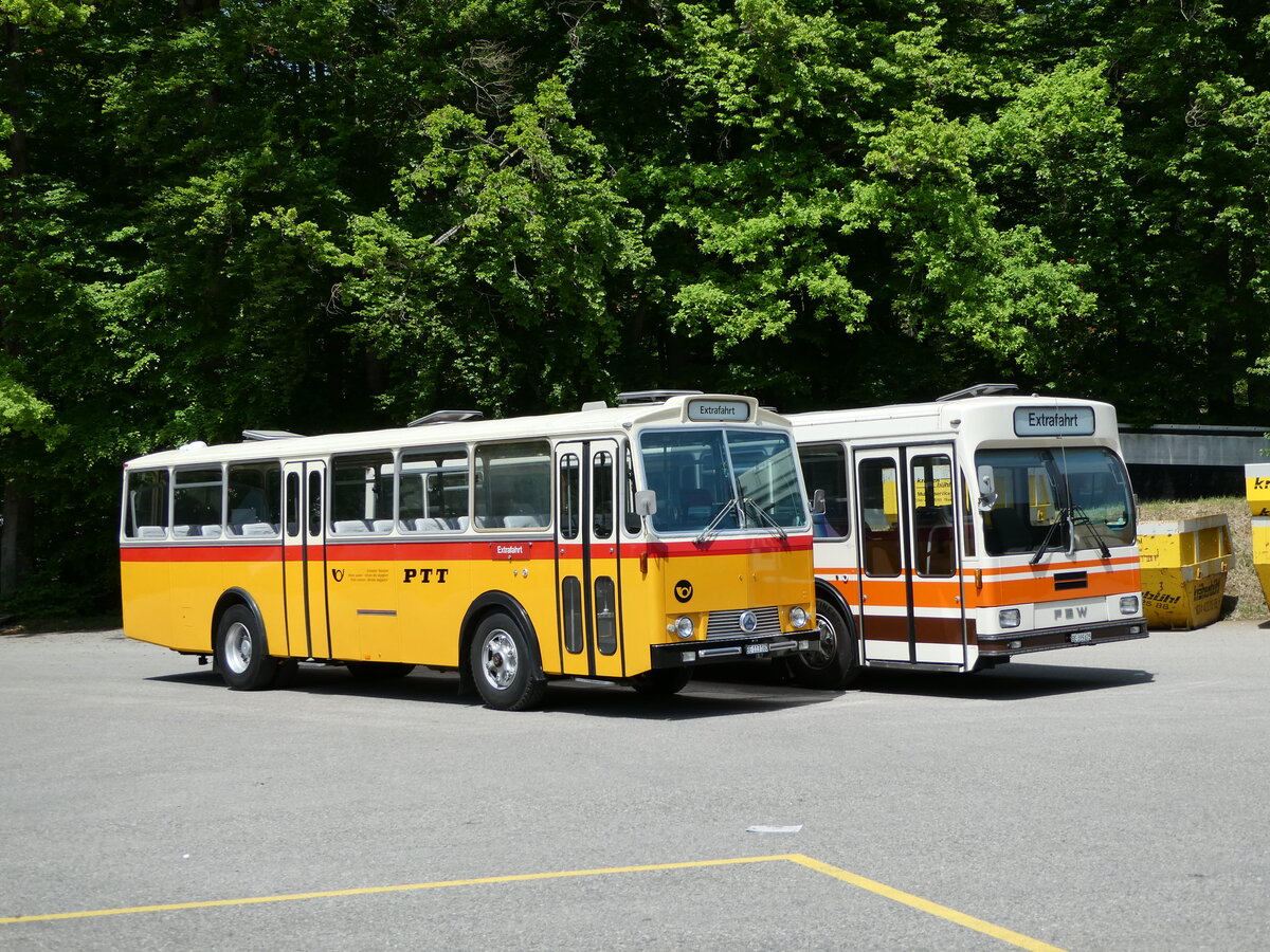 (235'634) - Gast, Reutigen - BE 113'160 - Saurer/Tscher (ex HPTrans, Thusis; ex Mauerhofer, Worb; ex Erni, Schupfart Nr. 3; ex P 24'636) am 15. Mai 2022 in Burgdorf, kihof Ziegelgut