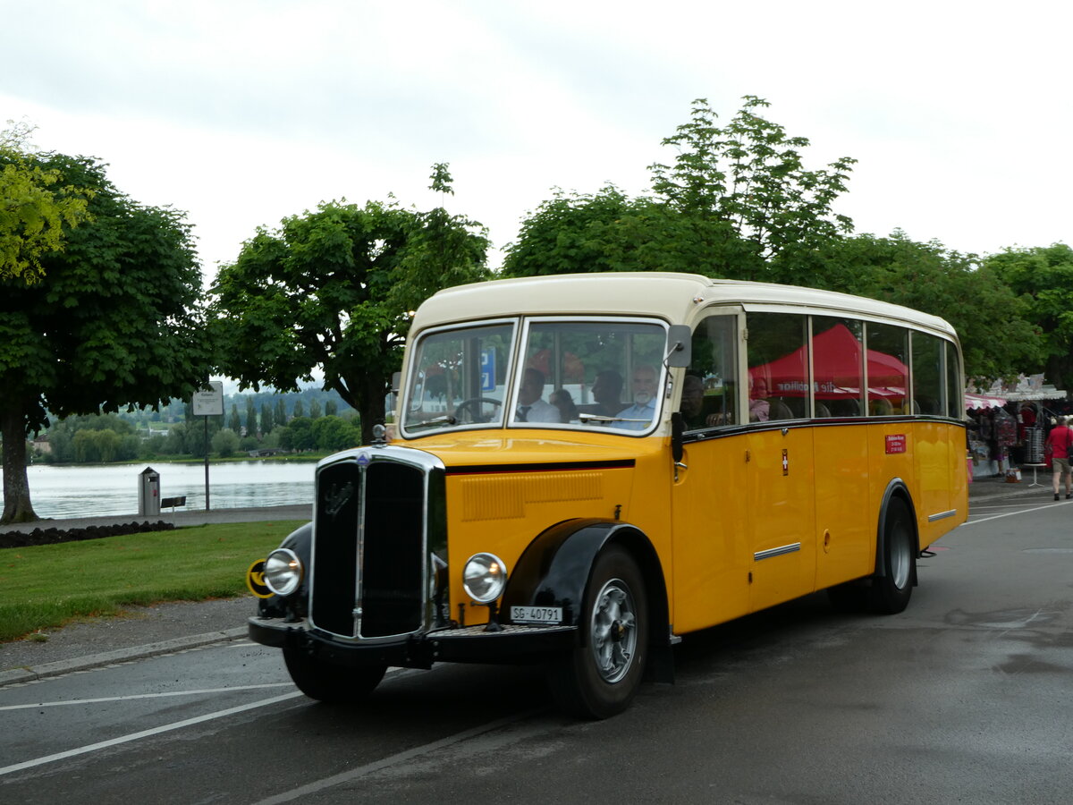 (235'769) - Baumgartner, Horn - SG 40'791 - Saurer/Saurer (ex Oldi-Reisen, Matzingen) am 21. Mai 2022 in Arbon, Arbon Classics