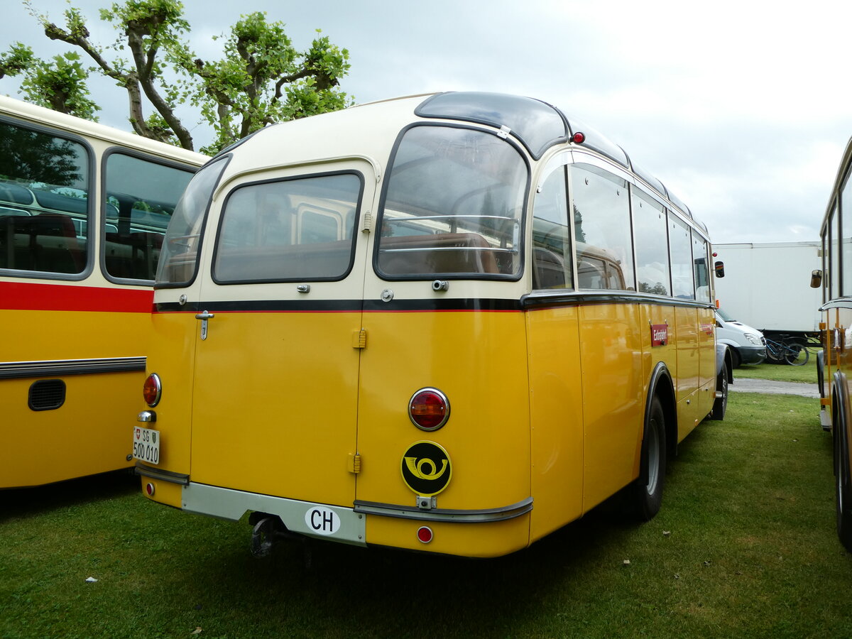 (235'799) - Sigg, Sennwald - SG 500'010 - Saurer/FHS (ex Oldie-Reisen, Matzingen; ex Studach, Teufen; ex M+79'512; ex P 23'155; ex P 2242) am 21. Mai 2022 in Arbon, Arbon Classics