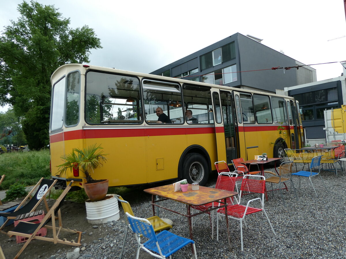 (235'838) - Oldtimer Club Saurer, Arbon - Saurer/Tscher-R&J (ex Heim, Flums; ex P 25'208; ex P 24'662) am 21. Mai 2022 in Arbon, Saurermuseum