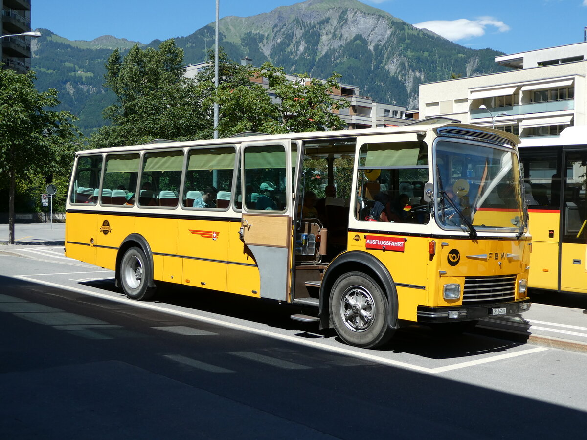 (237'156) - Wittwer, Chur - GR 16'004 - FBW/Gangloff (ex Eggenberger, Mriken; ex AVG Grindelwald Nr. 11; ex P 24'170) am 12. Juni 2022 beim Bahnhof Landquart