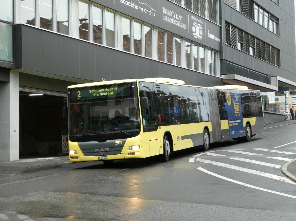 (237'380) - STI Thun - Nr. 141/BE 801'141 - MAN am 24. Juni 2022 in Thun, Rampenstrasse