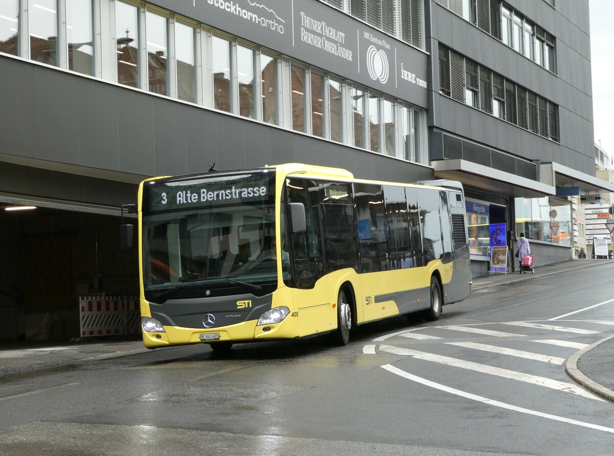 (237'383) - STI Thun - Nr. 405/BE 843'405 - Mercedes am 24. Juni 2022 in Thun, Rampenstrasse