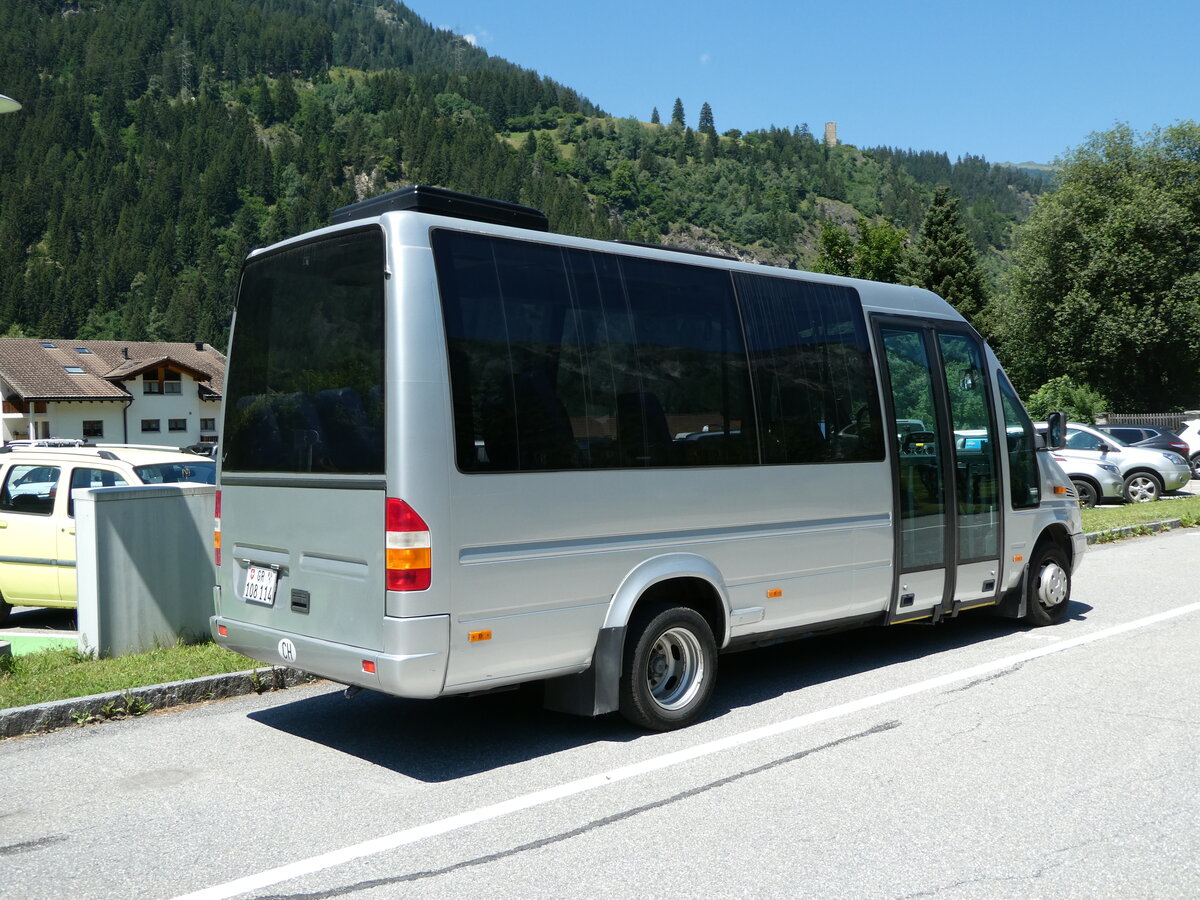 (237'780) - Gaudenz, Andeer - GR 108'114 - Mercedes (ex Mark, Andeer) am 2. Juli 2022 in Andeer, Parkplatz