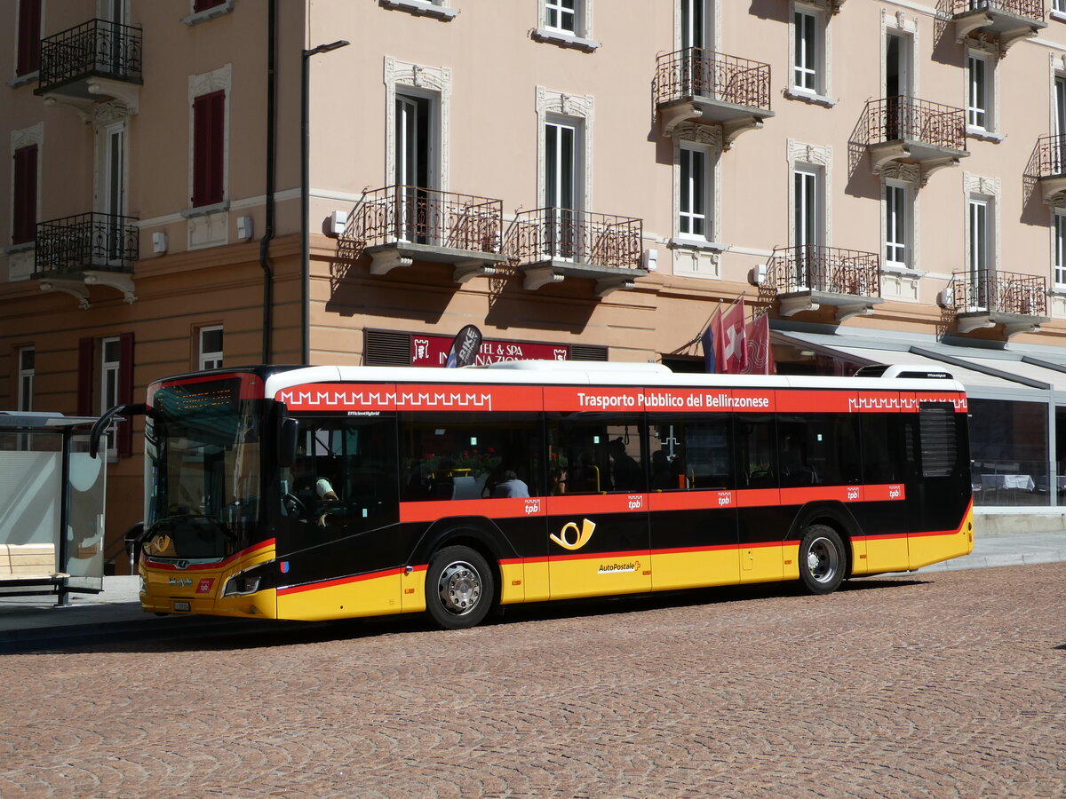 (237'938) - AutoPostale Ticino - TI 339'204 - MAN am 10. Juli 2022 beim Bahnhof Bellinzona