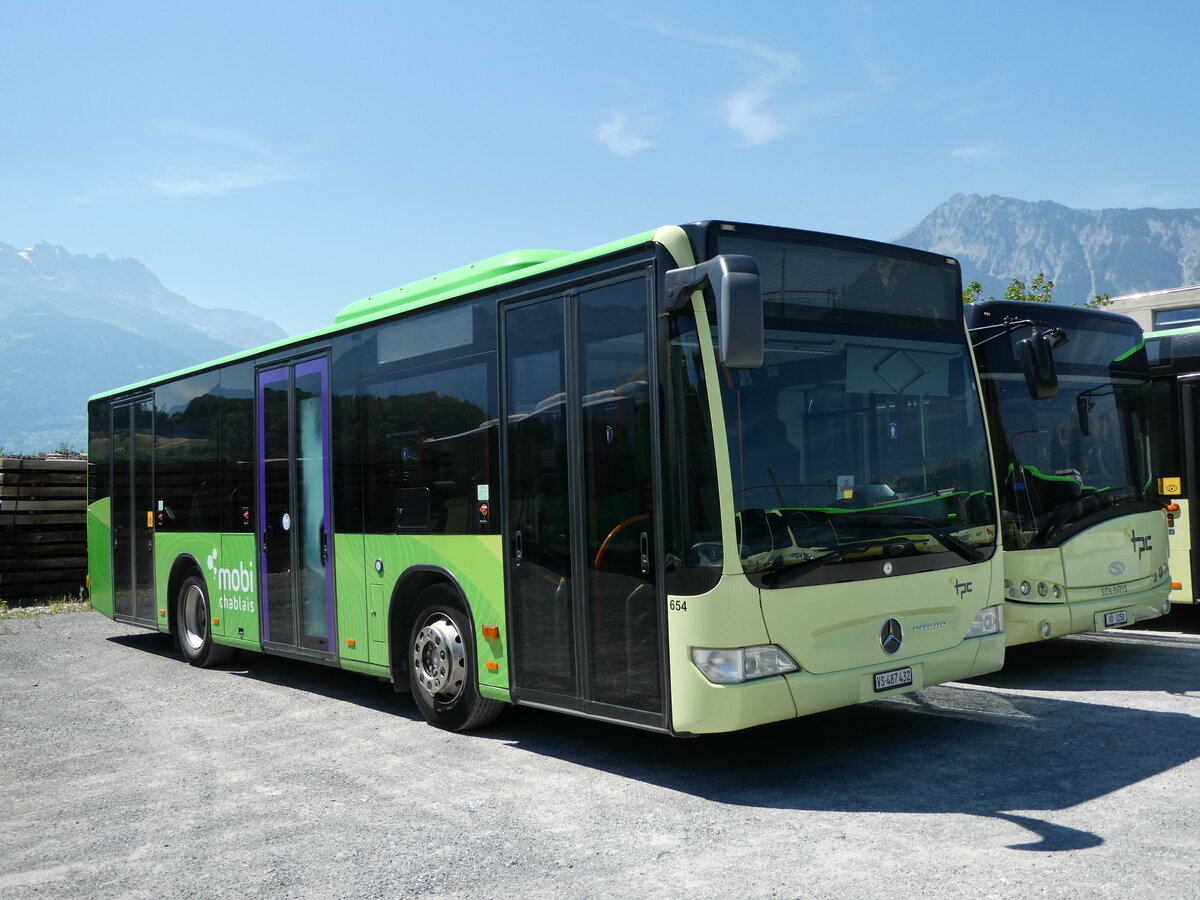 (238'131) - TPC Aigle - Nr. 654/VS 487'432 - Mercedes (ex ESKA Stiftlandkraftverkehr, D-Tischenreuth; ex Bayerische Schlsser, Grten + Seen, D-Mnchen) am 16. Juli 2022 in Aigle, Dpt