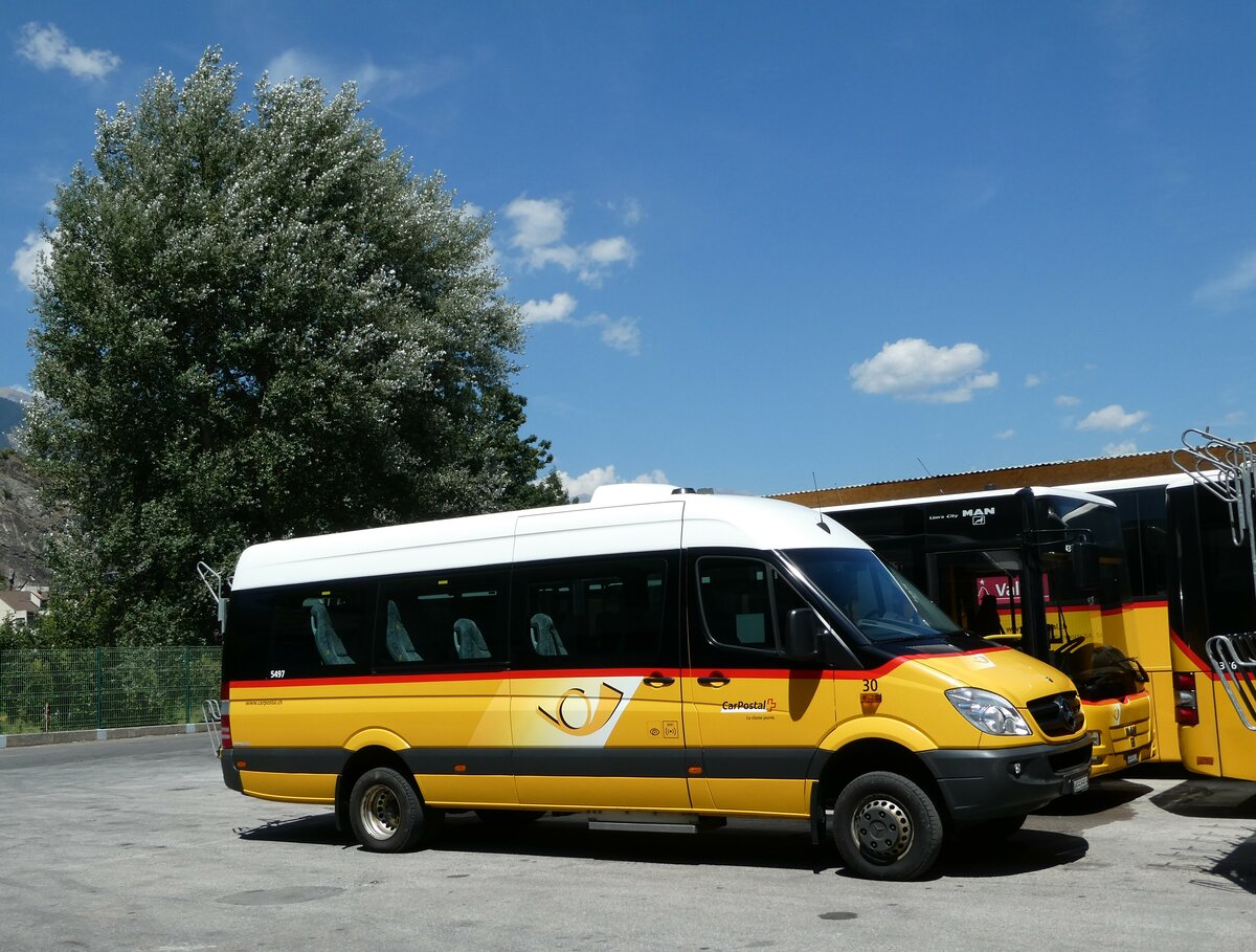 (238'158) - PostAuto Wallis - Nr. 30/VS 396'506 - Mercedes (ex TSAR, Sierre) am 16. Juli 2022 in Sion, Interbus