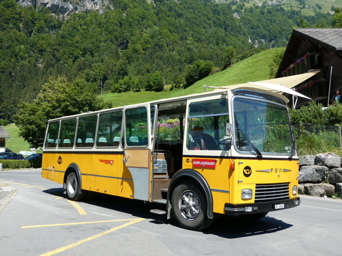 (238'235) - Wittwer, Chur - GR 16'004 - FBW/Gangloff (ex Eggenberger, Mriken; ex AVG Grindelwald Nr. 11; ex P 24'170) am 17. Juli 2022 in Klntal, Rhodannenberg