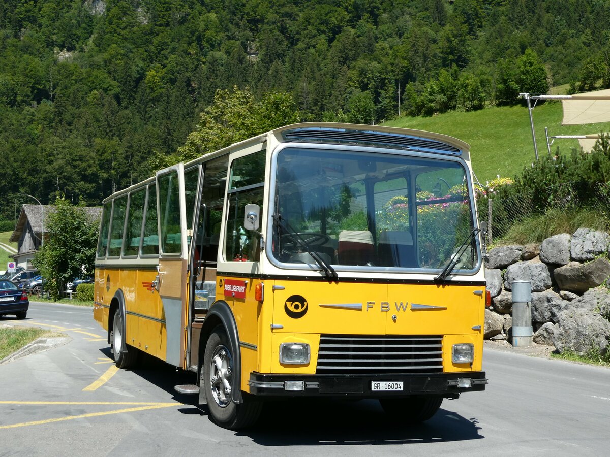 (238'237) - Wittwer, Chur - GR 16'004 - FBW/Gangloff (ex Eggenberger, Mriken; ex AVG Grindelwald Nr. 11; ex P 24'170) am 17. Juli 2022 in Klntal, Rhodannenberg