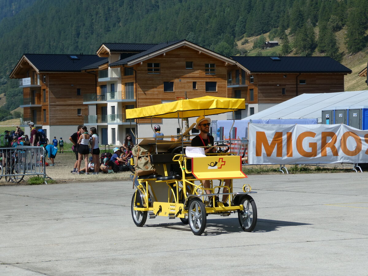 (238'396) - PostAuto-Tretvel am 24. Juli 2022 in Ulrichen, PostAuto-Terminal