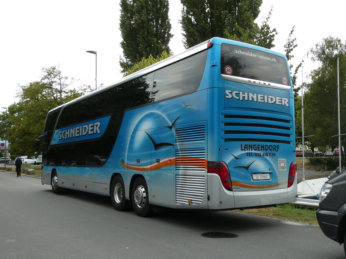 (238'561) - Schneider, Langendorf - SO 20'660 - Setra am 29. Juli 2022 in Thun, Strandbad