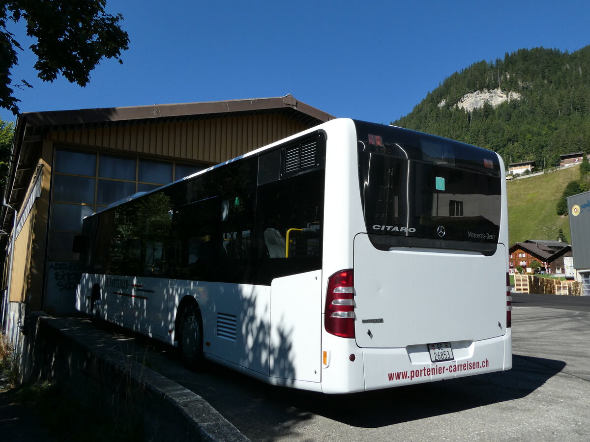 (239'064) - Portenier, Adelboden - Nr. 2/BE 26'853 - Mercedes (ex Dr. Richard, A-Wien) am 16. August 2022 in Adelboden, Garage