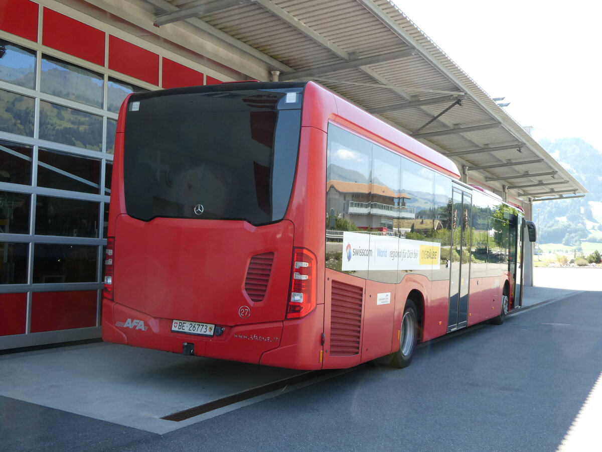 (239'087) - AFA Adelboden - Nr. 27/BE 26'773 - Mercedes am 16. August 2022 in Frutigen, Garage