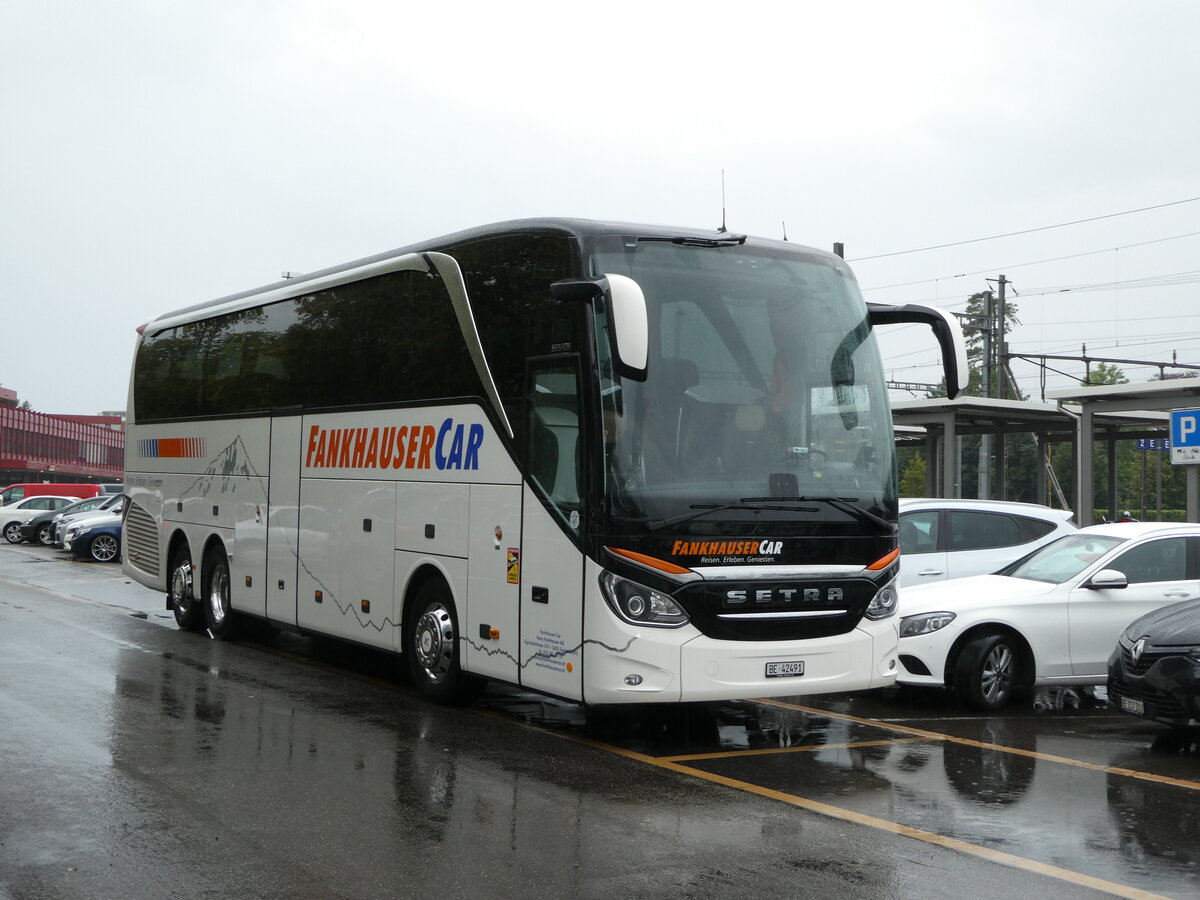 (239'105) - Fankhauser, Sigriswil - BE 42'491 - Setra am 19. August 2022 in Thun, CarTerminal