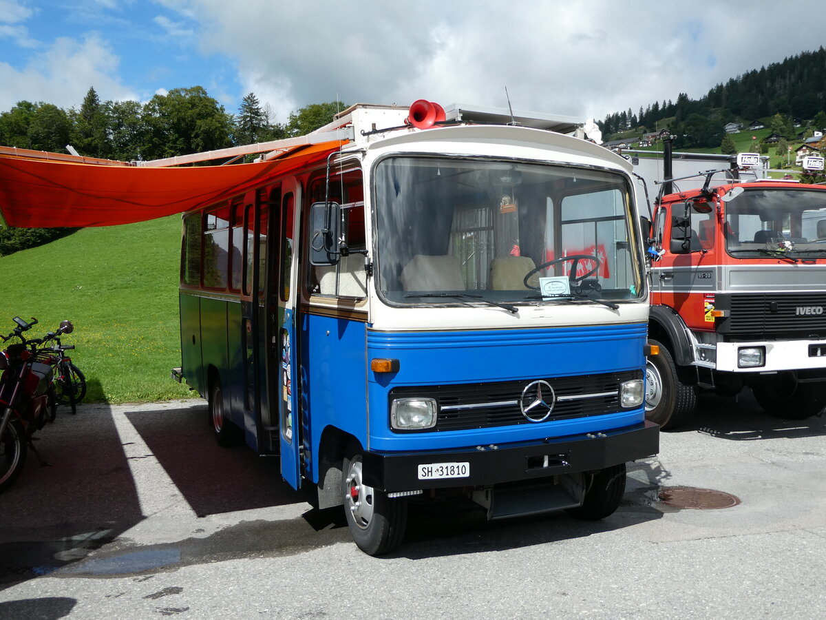 (239'146) - Niederer P., Langwiesen - SH 31'810 - Mercedes/R&J (ex Stoll, Wilchingen) am 20. August 2022 in Wildhaus, Munzenriet