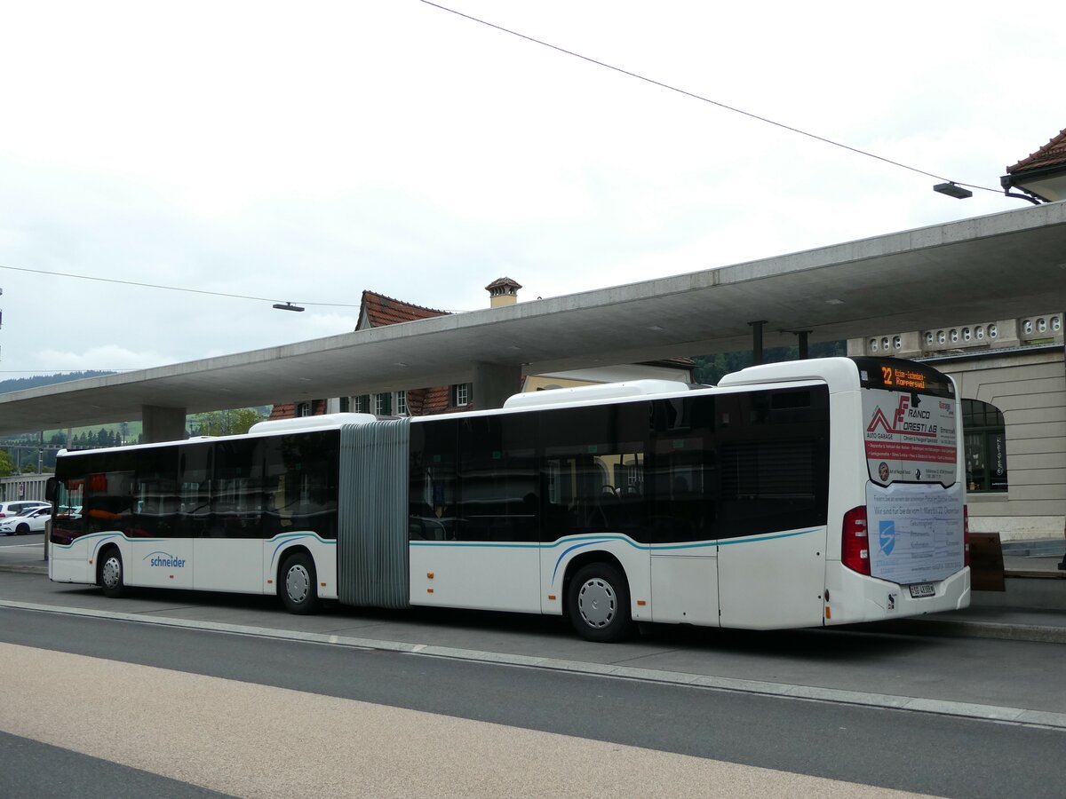 (239'260) - Schneider, Ermenswil - Nr. 5/SG 48'388 - Mercedes am 20. August 2022 beim Bahnhof Wattwil