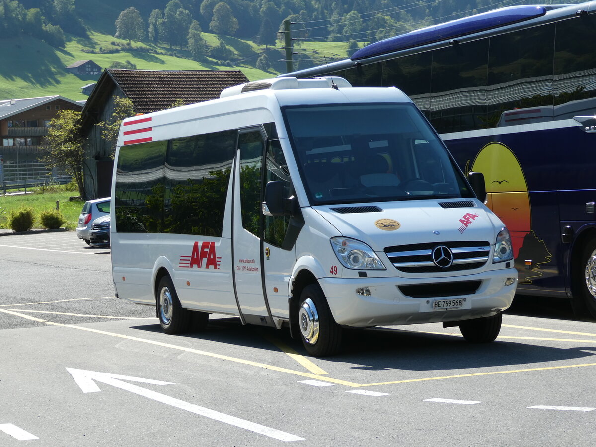 (239'954) - AFA Adelboden - Nr. 49/BE 759'568 - Mercedes (ex Bergmann, Adelboden) am 6. September 2022 in Frutigen, Tropenhaus