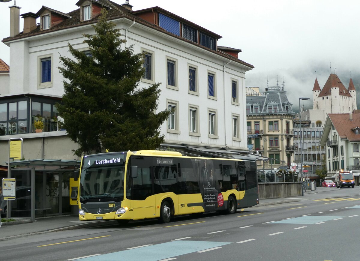 (240'615) - STI Thun - Nr. 402/BE 754'402 - Mercedes am 3. Oktober 2022 in Thun, Guisanplatz