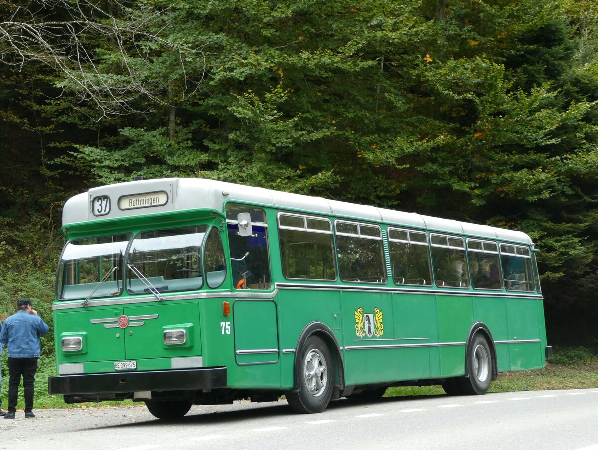 (240'746) - BVB Basel (RWB) - Nr. 75/BE 399'675 - FBW/FHS am 9. Oktober 2022 in Schnottwil, Bernstrasse