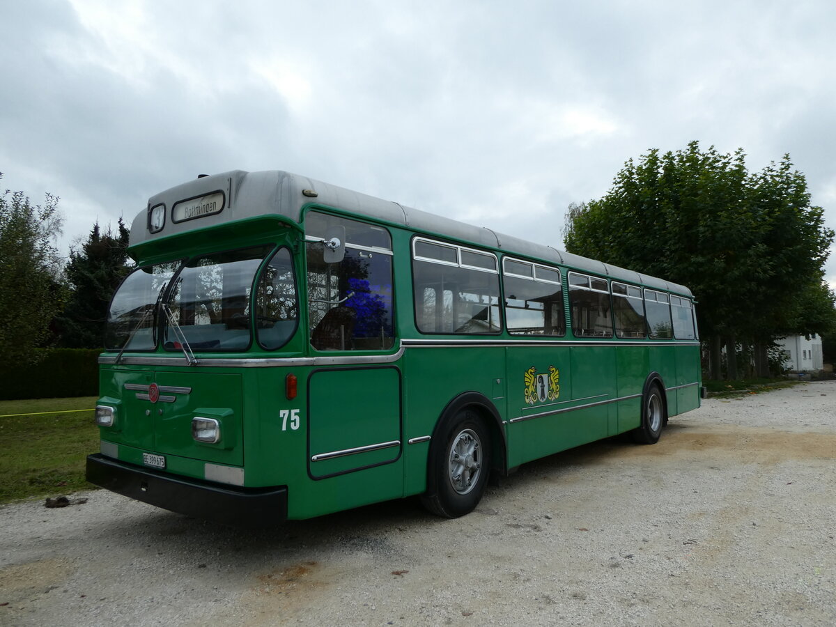 (240'862) - BVB Basel (RWB) - Nr. 75/BE 399'675 - FBW/FHS am 9. Oktober 2022 in Grafenried, Gasthof Sternen