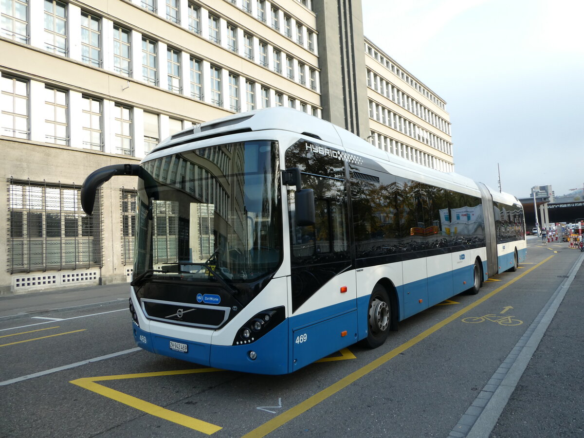 (240'891) - VBZ Zrich - Nr. 469/ZH 942'469 - Volvo am 11. Oktober 2022 in Zrich, Sihlpost 