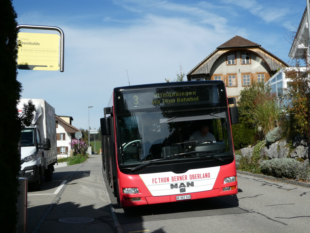 (241'573) - STI Thun - Nr. 149/BE 801'149 - MAN am 19. Oktober 2022 in Heimberg, Dornhalde