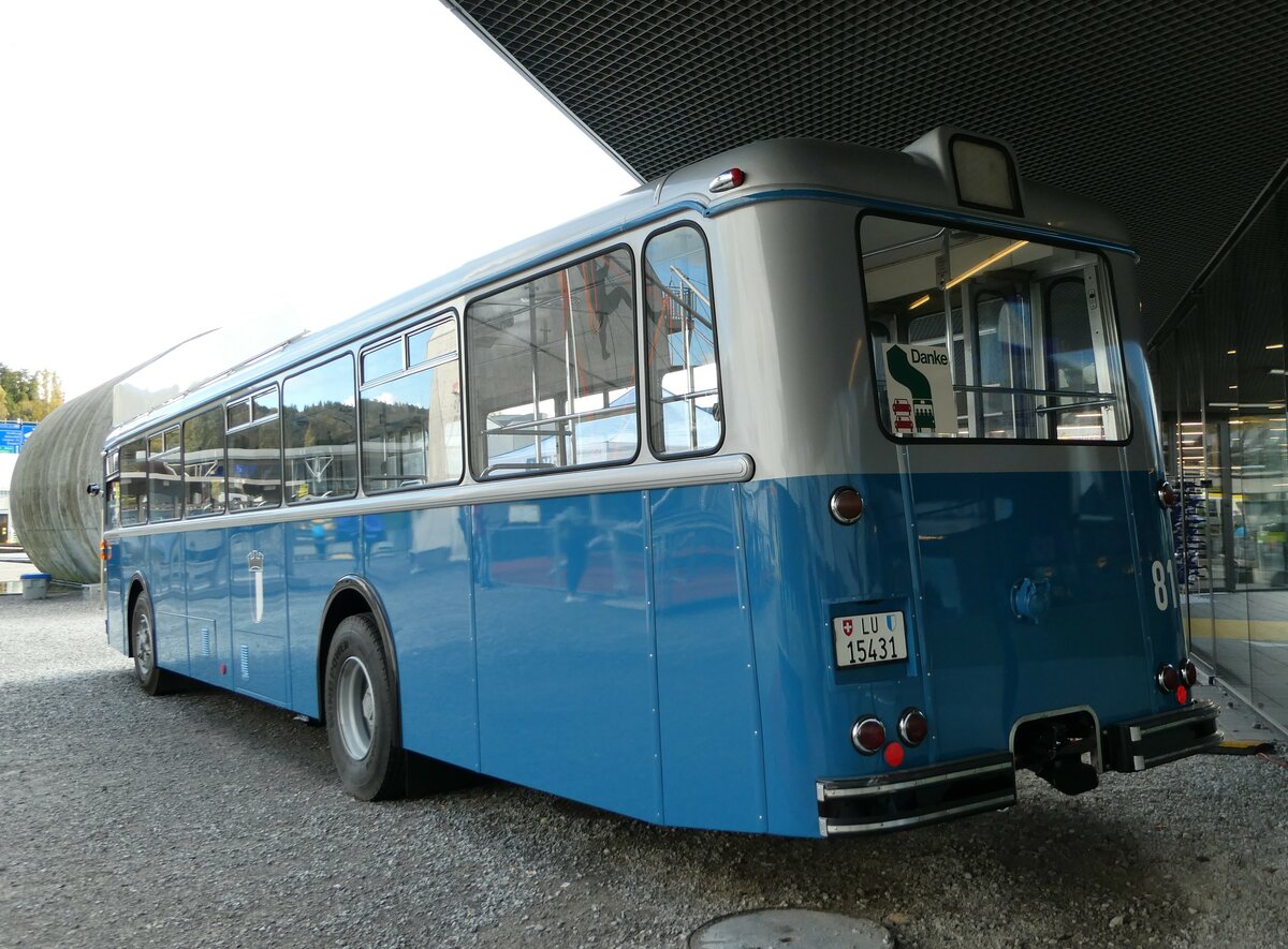 (241'741) - VBL Luzern (vbl-historic) - Nr. 81/LU 15'431 - FBW/Hess am 22. Oktober 2022 in Luzern, Verkehrshaus