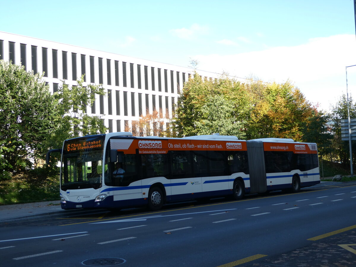 (242'057) - ZVB Zug - Nr. 38/ZG 88'038 - Mercedes am 31. Oktober 2022 in Zug, Aabachstrasse