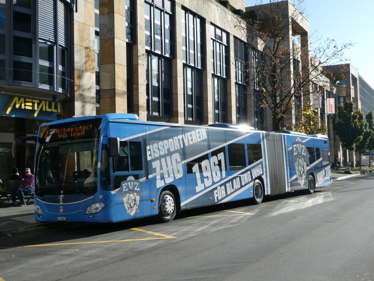 (242'060) - ZVB Zug - Nr. 67/ZG 88'067 - Mercedes am 31. Oktober 2022 in Zug, Metalli