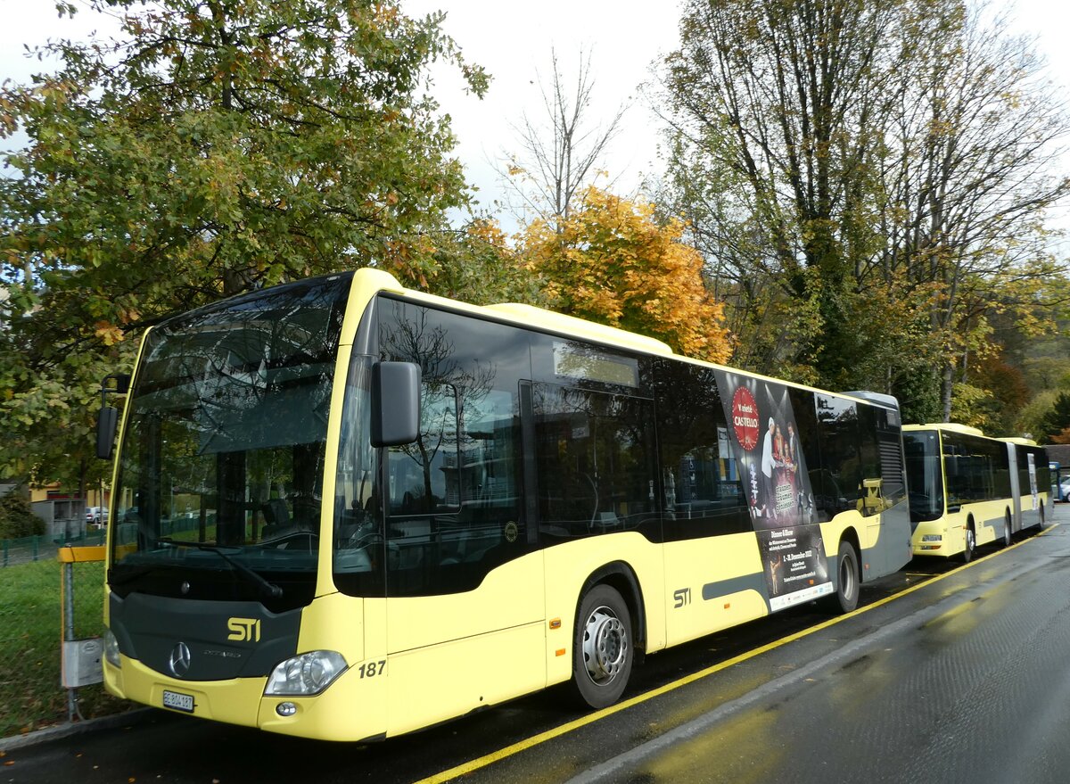 (242'080) - STI Thun - Nr. 187/BE 804'187 - Mercedes am 1. November 2022 bei der Schifflndte Thun