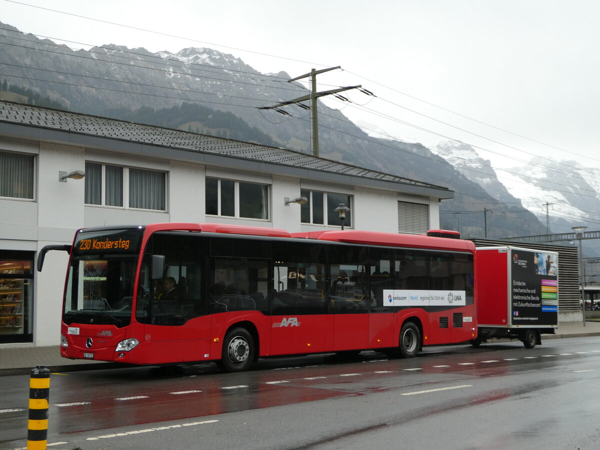 (242'324) - AFA Adelboden - Nr. 27/BE 26'773 - Mercedes am 9. November 2022 beim Bahnhof Frutigen