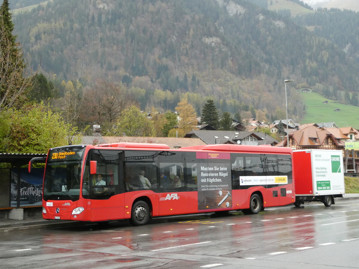 (242'327) - AFA Adelboden - Nr. 28/BE 43'089 - Mercedes am 9. November 2022 beim Bahnhof Frutigen