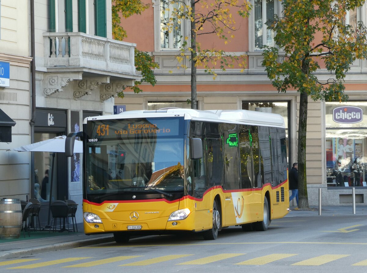 (242'868) - AutoPostale Ticino - Nr. 546/TI 316'302 - Mercedes am 17. November 2022 in Lugano, Centro