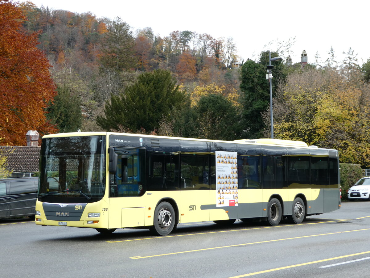 (243'067) - STI Thun - Nr. 158/BE 752'158 - MAN am 22. November 2022 bei der Schifflndte Thun