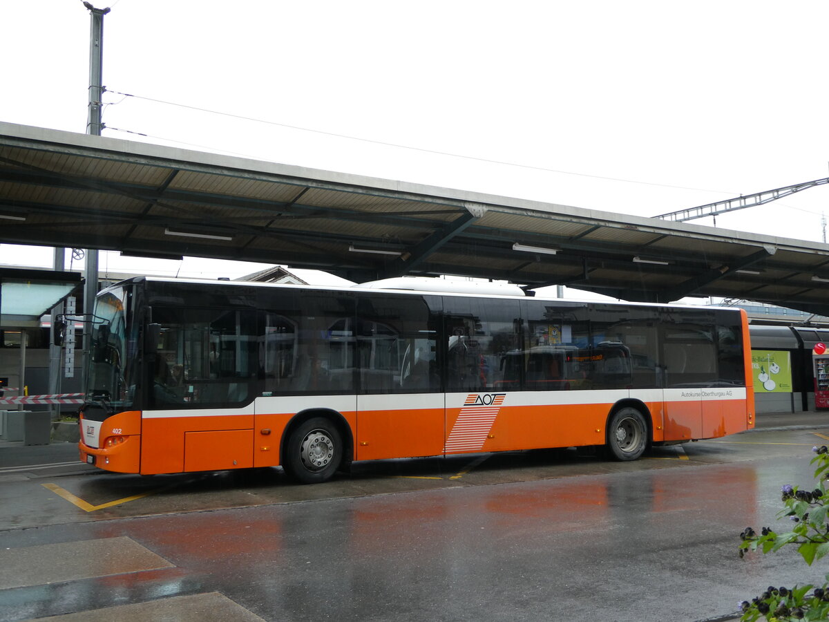 (243'291) - AOT Amriswil - Nr. 402/TG 231'399 - Neoplan (ex Nr. 6) am 29. November 2022 beim Bahnhof Romanshorn