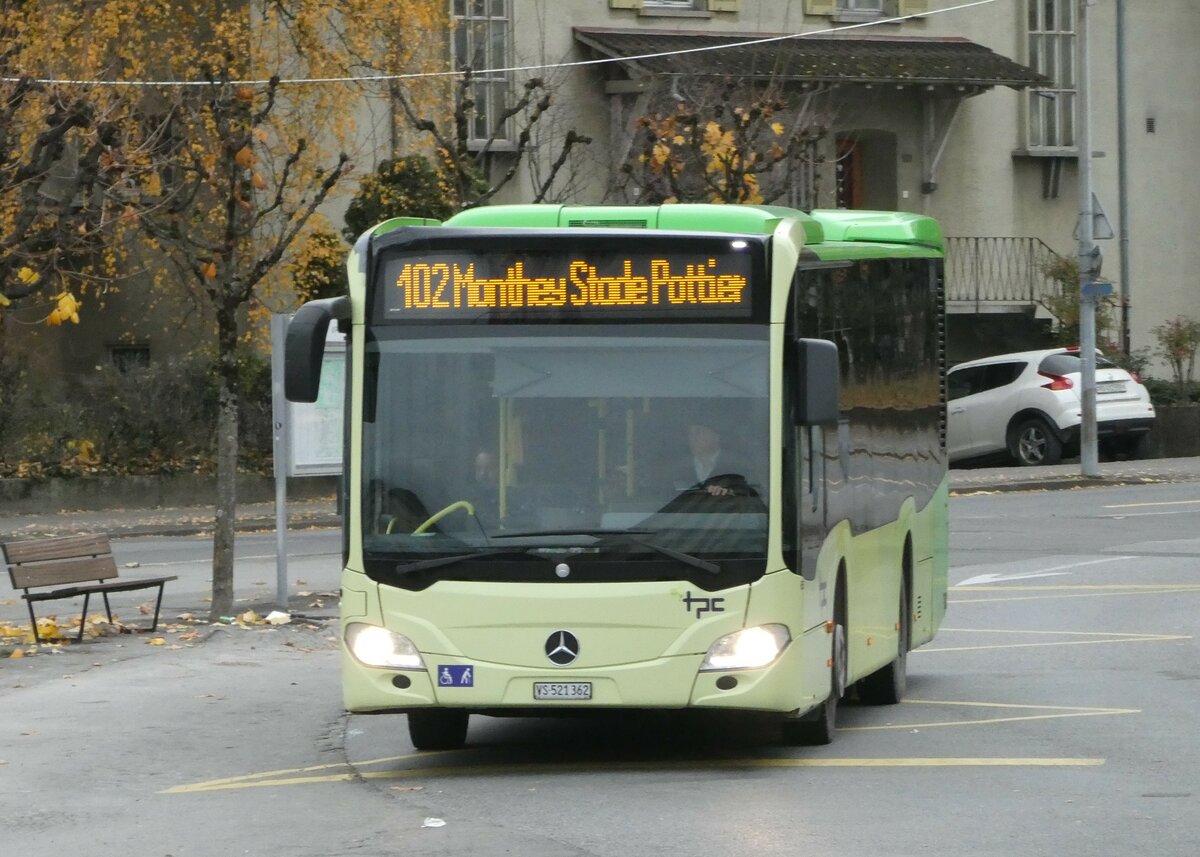 (243'450) - TPC Aigle - Nr. 659/VS 521'362 - Mercedes (ex Wegis, D-Bermatingen) am 3. Dezember 2022 beim Bahnhof Monthey CFF