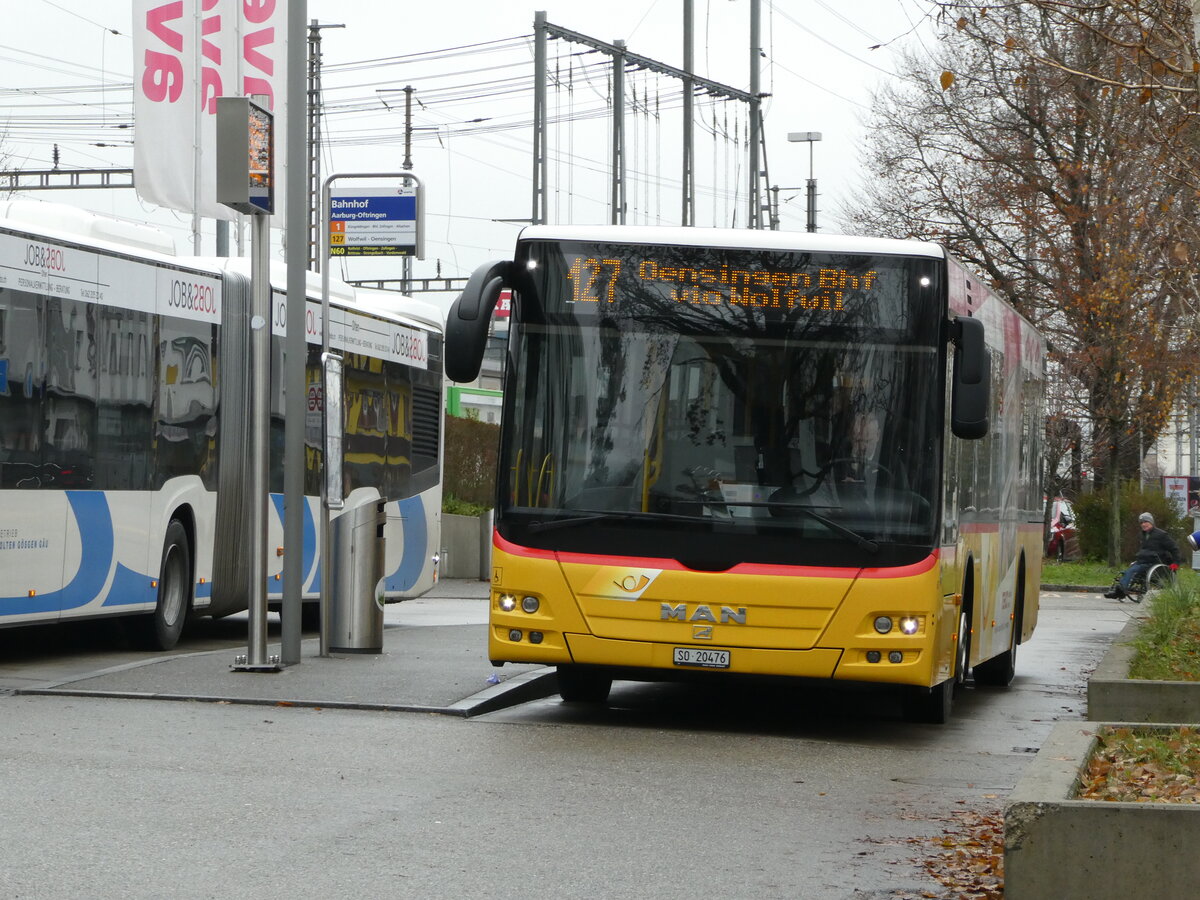 (243'891) - Wyss, Boningen - Nr. 67/SO 20'476 - MAN am 15. Dezember 2022 beim Bahnhof Aarburg-Oftringen