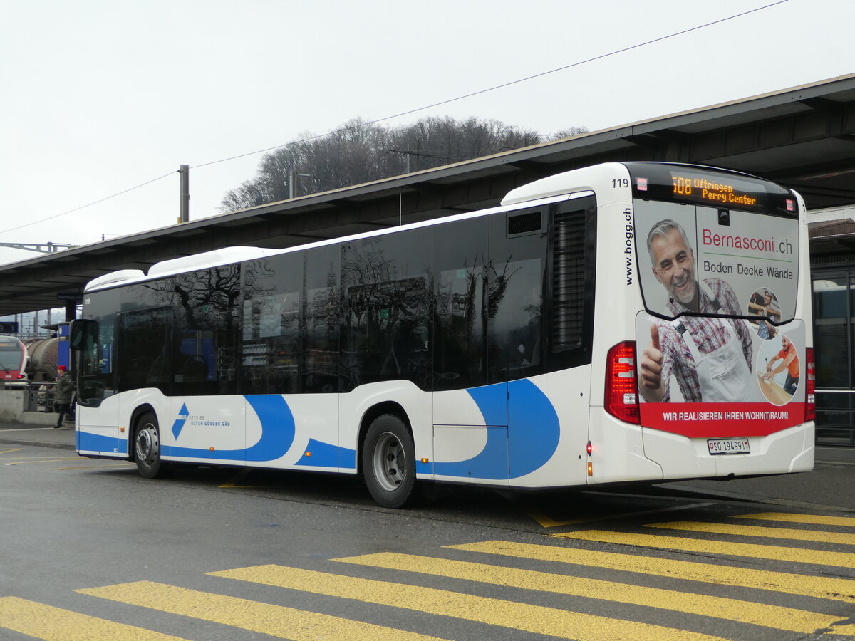 (243'905) - BOGG Wangen b.O. - Nr. 119/SO 194'991 - Mercedes am 15. Dezember 2022 beim Bahnhof Olten