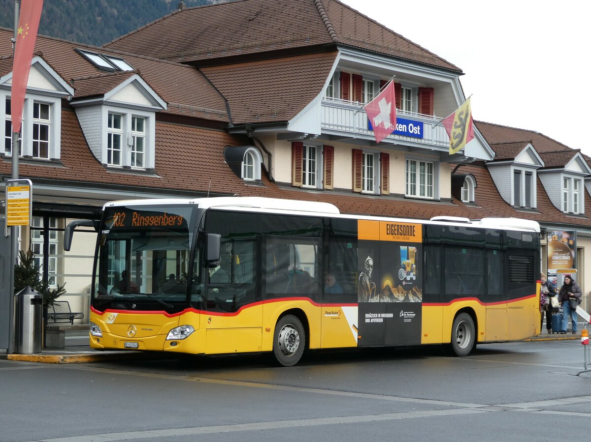 (244'294) - PostAuto Bern - BE 610'543 - Mercedes am 31. Dezember 2022 beim Bahnhof Interlaken Ost