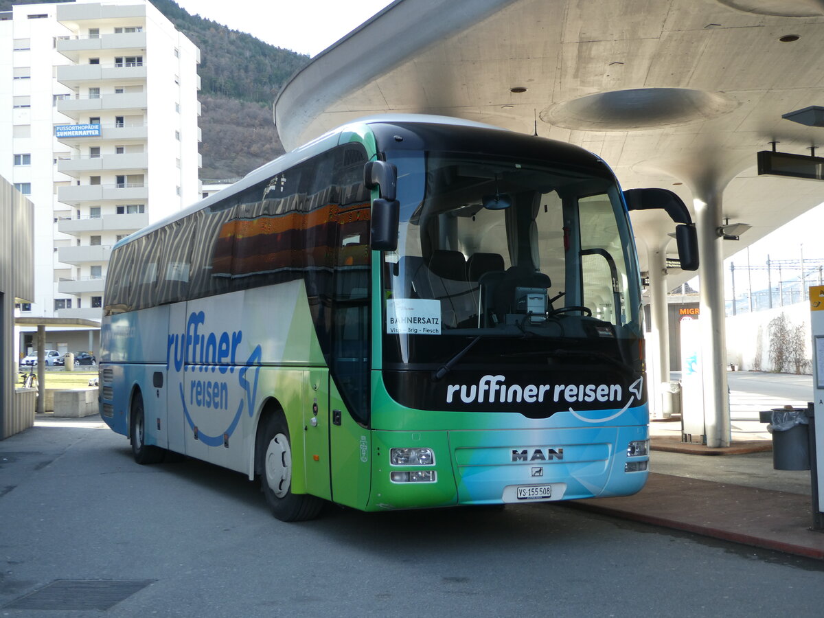 (244'361) - Ruffiner, Turtmann - VS 155'508 - MAN am 1. Januar 2023 beim Bahnhof Visp