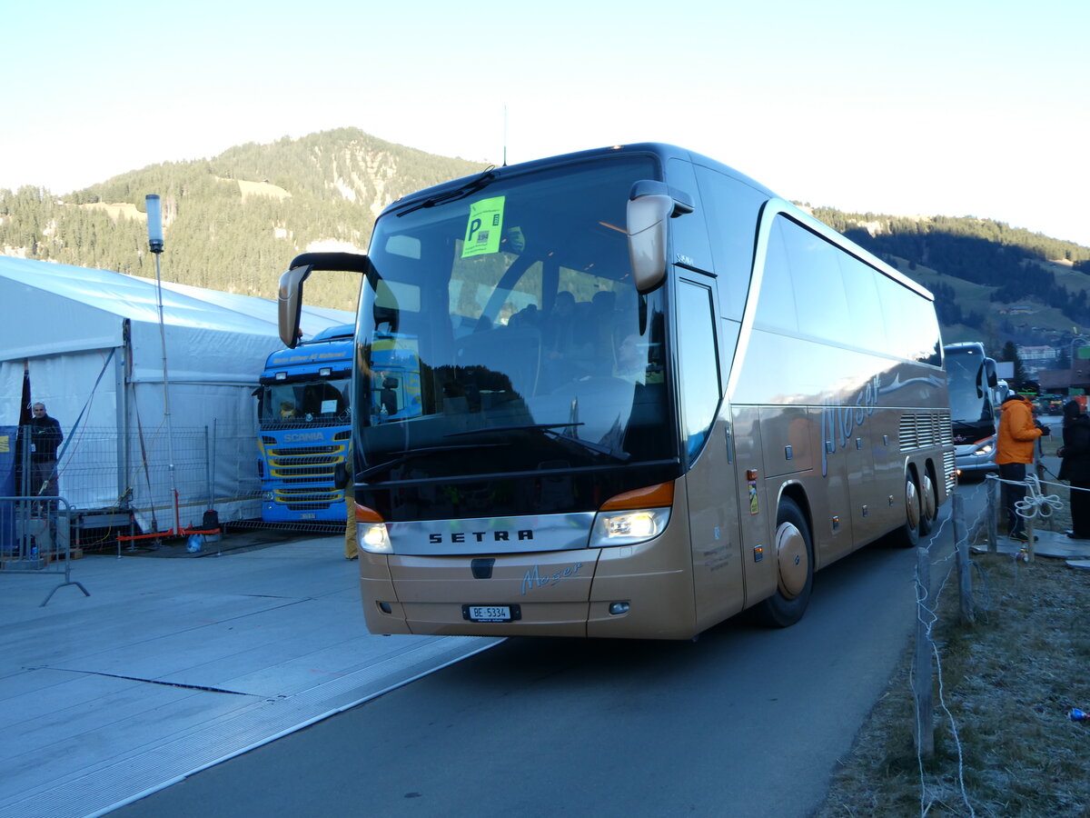 (244'553) - Moser, Teuffenthal - BE 5334 - Setra am 7. Januar 2023 in Adelboden, Weltcup